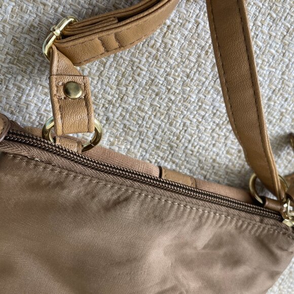 RELIC crossbody bag Brown canvas/ leather bag Women's shoulder bags - Picture 5 of 8